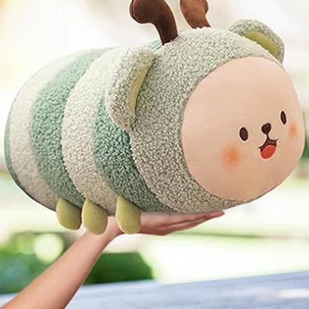Kawaii Green Caterpillar Plush Body Pillow Stuffed‎ Animal Toy